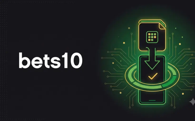 Bets10 APK dosyasının telefona indirilip kurulmasını gösteren temalı görsel